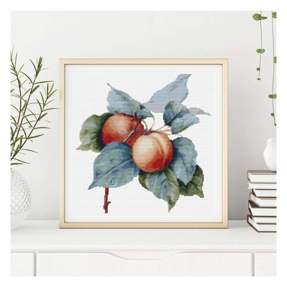 Apricots Counted Cross Stitch Pattern Pierre-Joseph Redouté