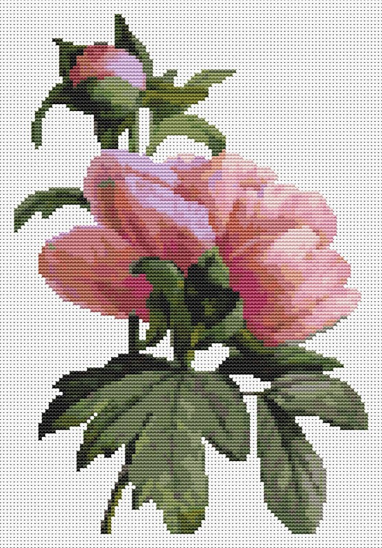 Flowers Counted Cross Stitch Kit (REDOU07) Pierre-Joseph Redouté