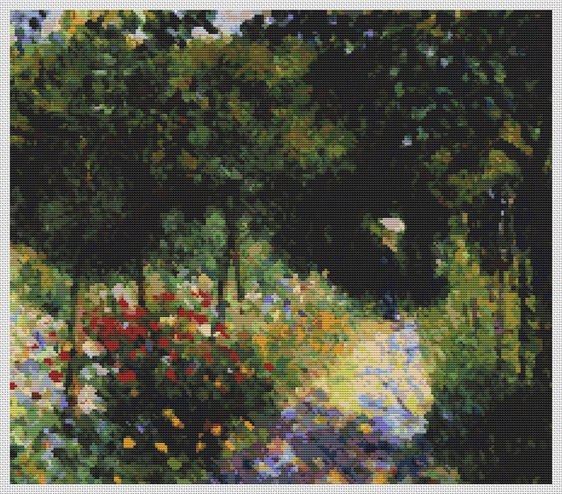 Woman at the Garden Counted Cross Stitch Kit Pierre-Auguste Renoir