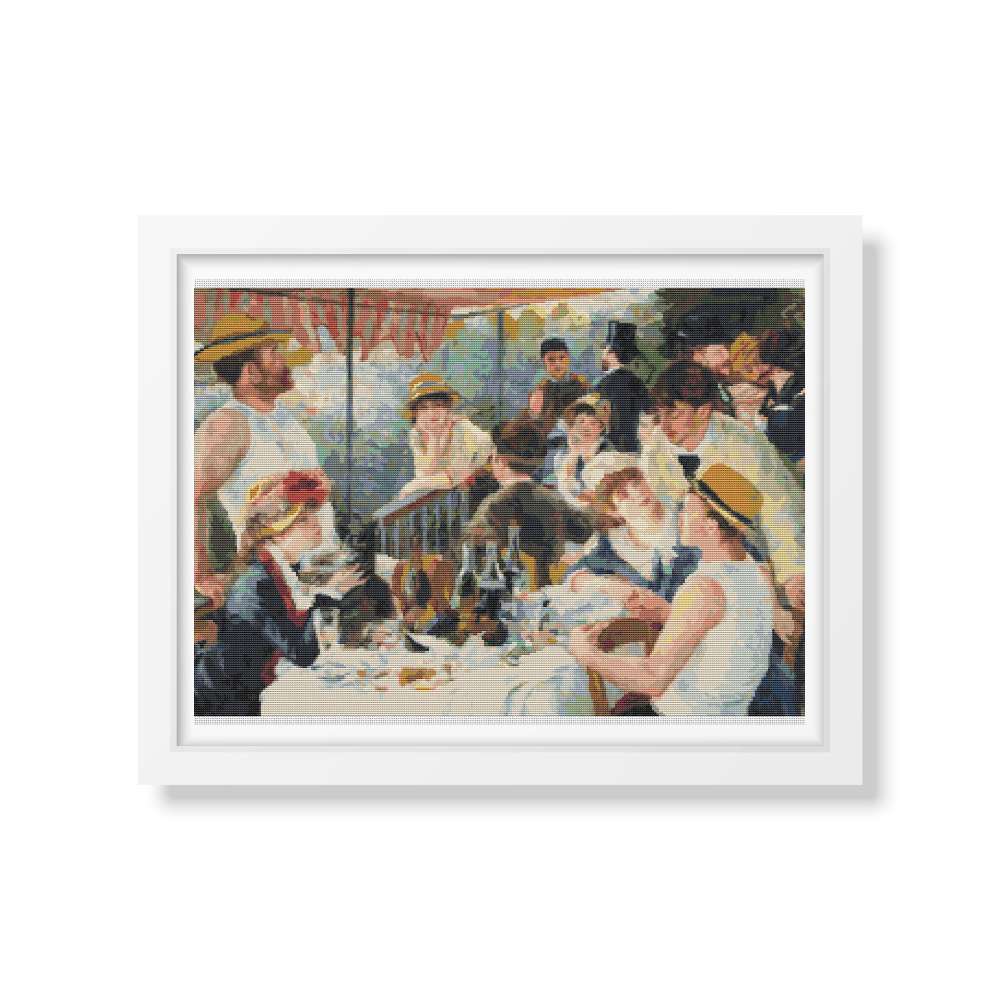 The Luncheon of the Boating Party Counted Cross Stitch Pattern Pierre-Auguste Renoir