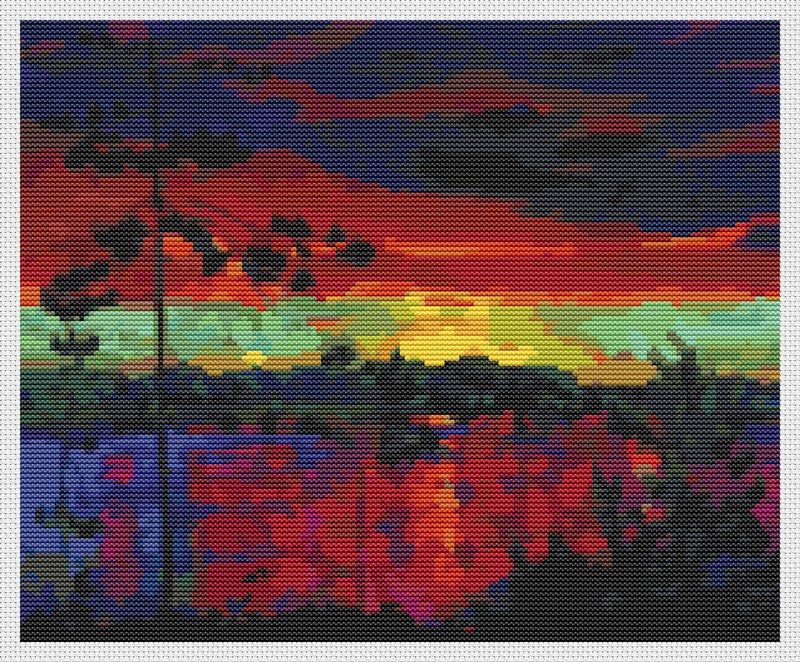 At Sunset Counted Cross Stitch Kit Arkady Alexandrovich Rylov