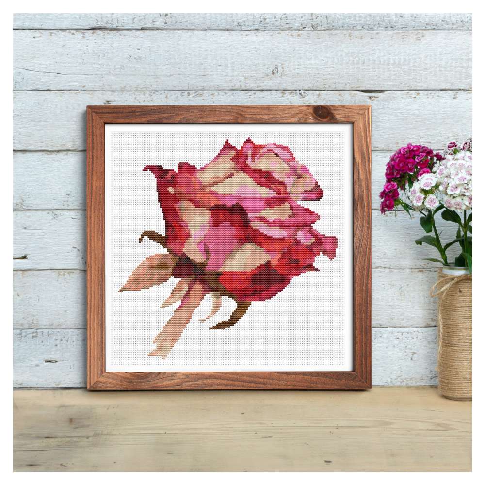 Red Rose Counted Cross Stitch Kit The Art of Stitch