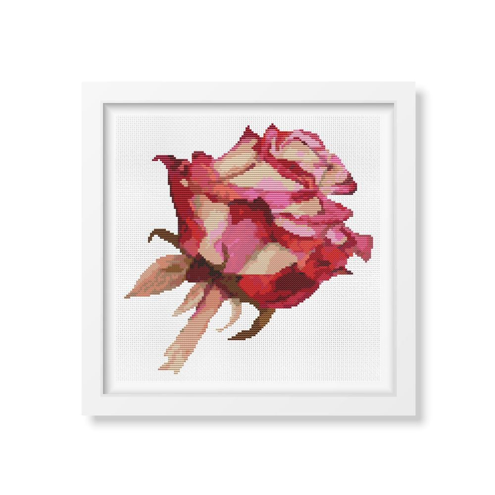 Red Rose Counted Cross Stitch Pattern The Art of Stitch