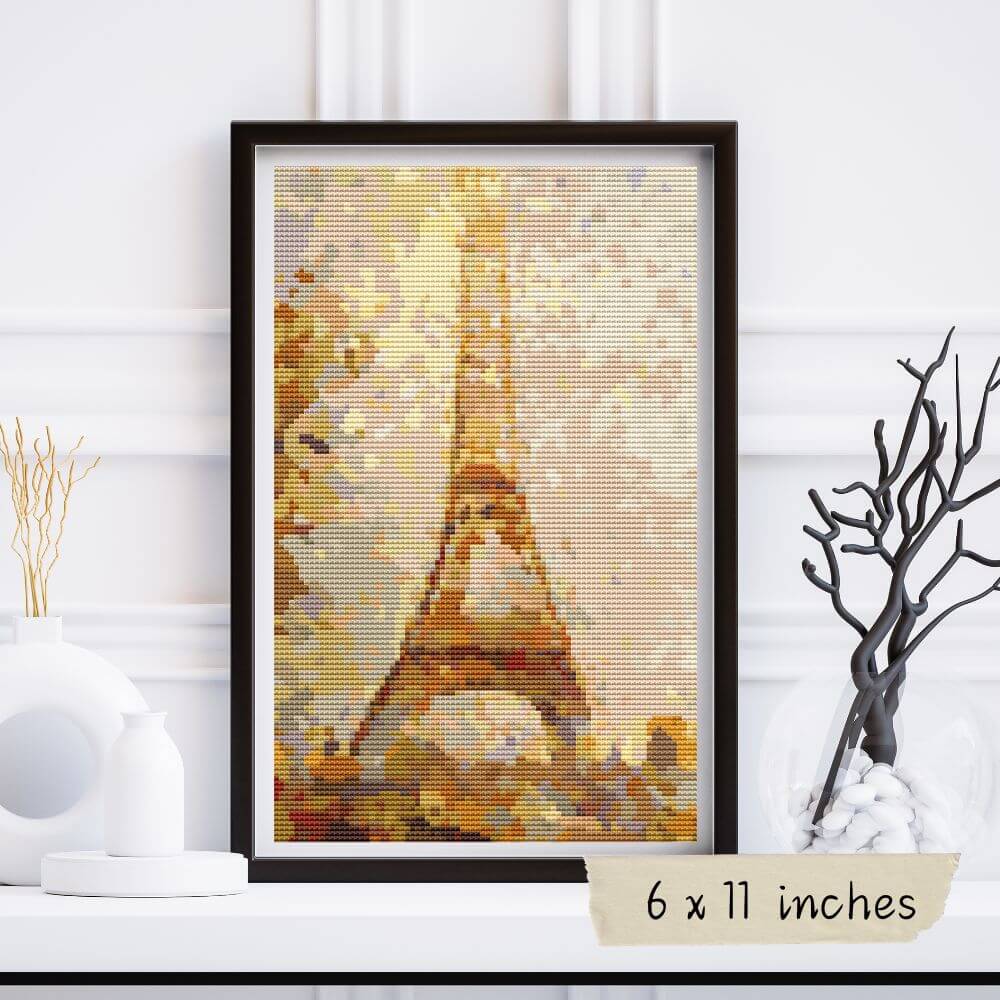 Eiffel Tower Cross Stitch Kit - Premium Cross Stitch Kit - Georges Seurat