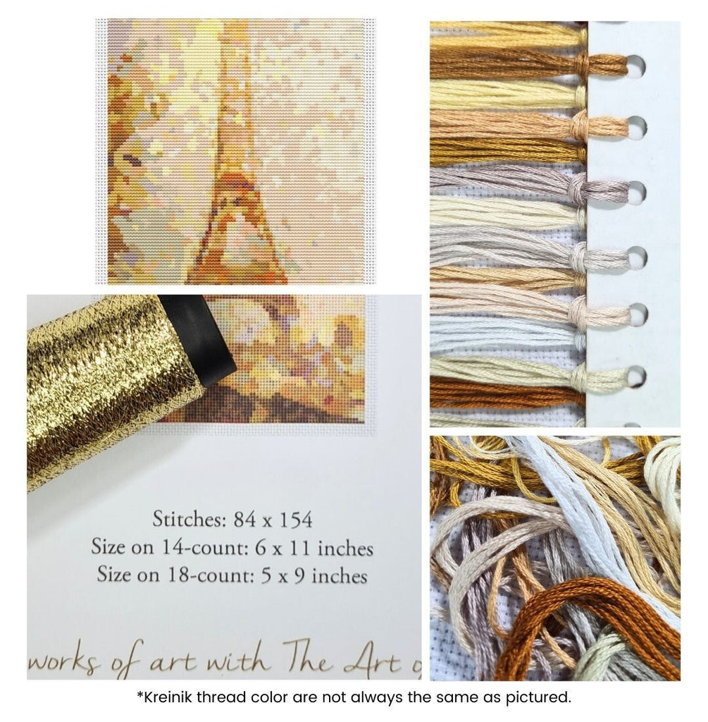 Eiffel Tower Counted Cross Stitch Kit Georges Seurat