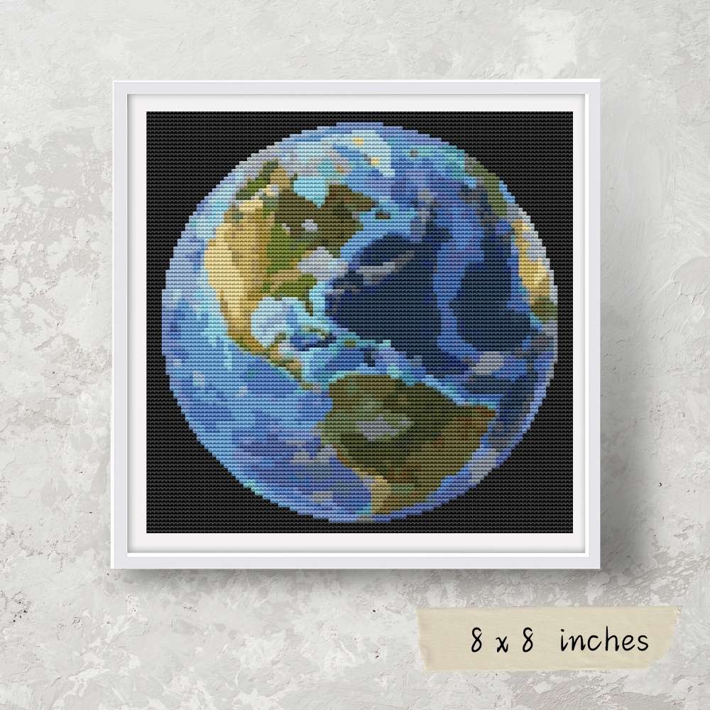 Earth Cross Stitch Pattern - Premium Cross Stitch Pattern - The Art of Stitch