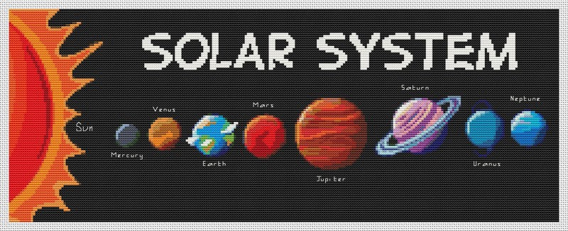 Solar System Counted Cross Stitch Kit The Art of Stitch