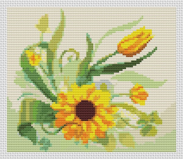 Sunflower Garden Counted Cross Stitch Pattern The Art of Stitch