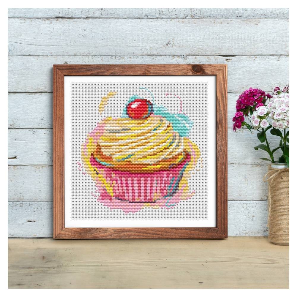 Yummy Cupcake Counted Cross Stitch Pattern The Art of Stitch