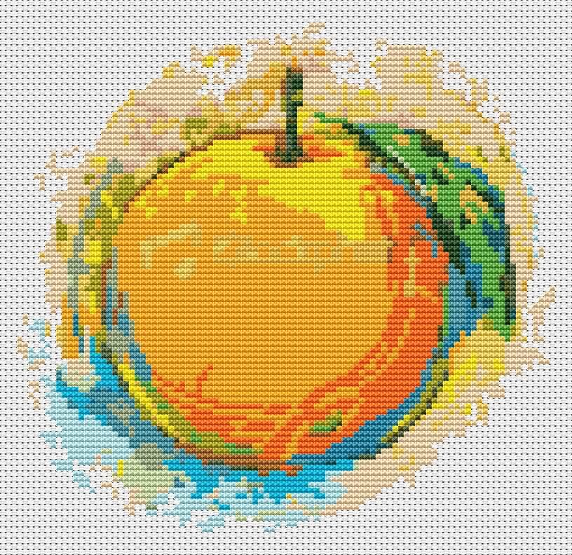 Very Orange Cross Stitch Pattern - The Art of Stitch