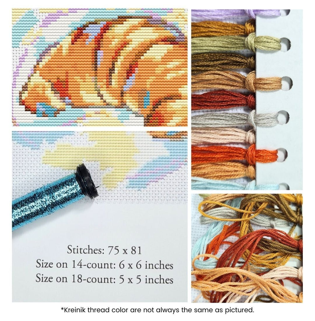 Croissant Counted Cross Stitch Kit The Art of Stitch