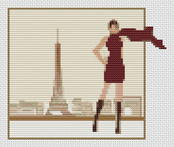 In Paris Counted Cross Stitch Pattern The Art of Stitch