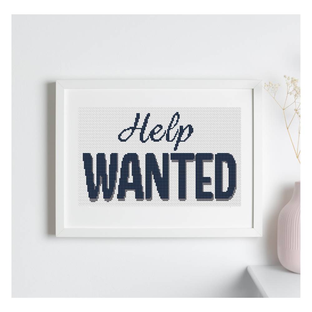 Help Wanted Counted Cross Stitch Pattern The Art of Stitch
