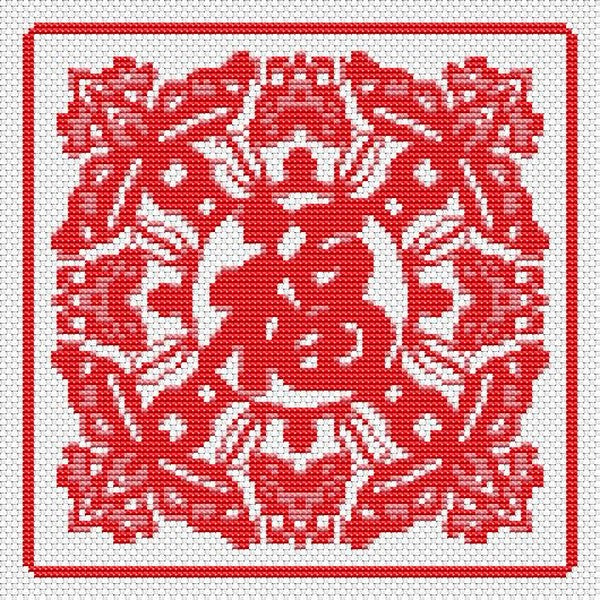 Luck, Peace and Good Fortune Counted Cross Stitch Pattern The Art of Stitch