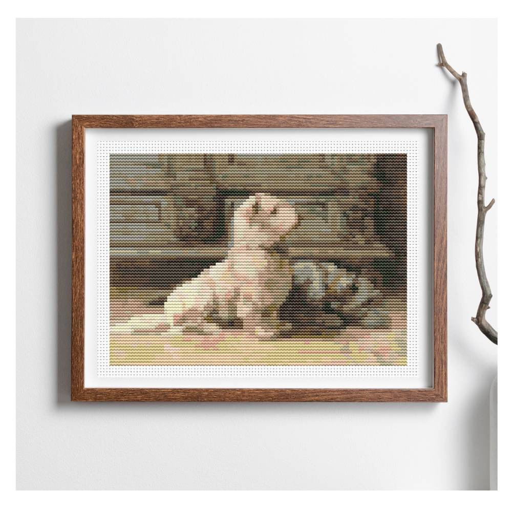 West Highland Terrier Mini Counted Cross Stitch Kit Herbert Dicksee