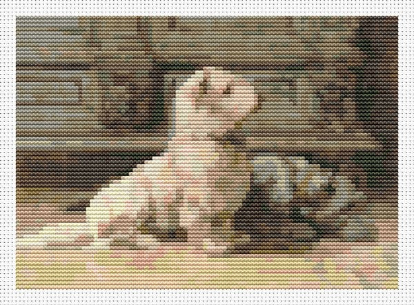 West Highland Terrier Mini Counted Cross Stitch Kit Herbert Dicksee