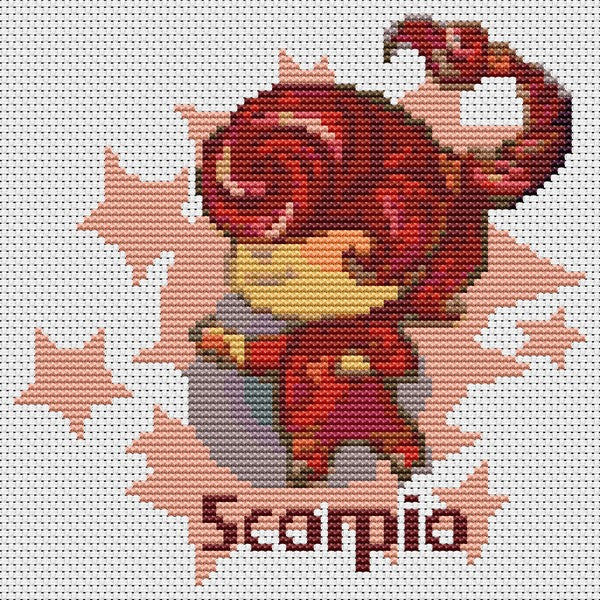 Scorpio Counted Cross Stitch Pattern The Art of Stitch