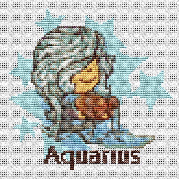 Aquarius Counted Cross Stitch Pattern The Art of Stitch