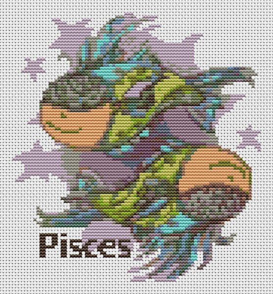 Pisces Counted Cross Stitch Pattern The Art of Stitch