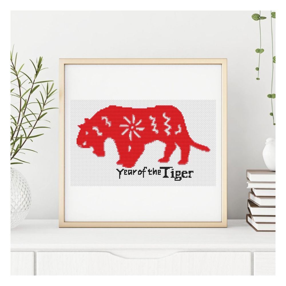 Year of the Tiger Counted Cross Stitch Pattern The Art of Stitch