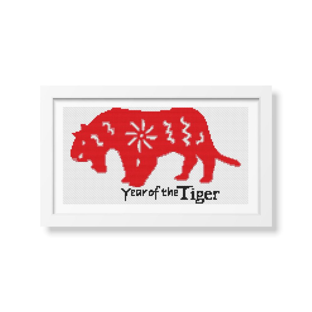 Year of the Tiger Counted Cross Stitch Pattern The Art of Stitch