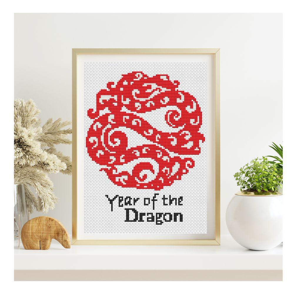 Year of the Dragon Counted Cross Stitch Pattern The Art of Stitch