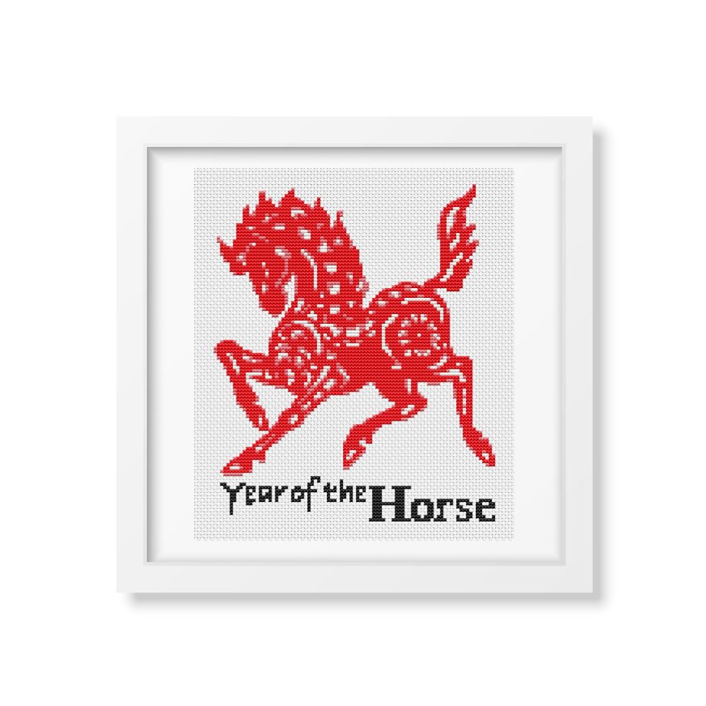 Year of the Horse Counted Cross Stitch Pattern The Art of Stitch