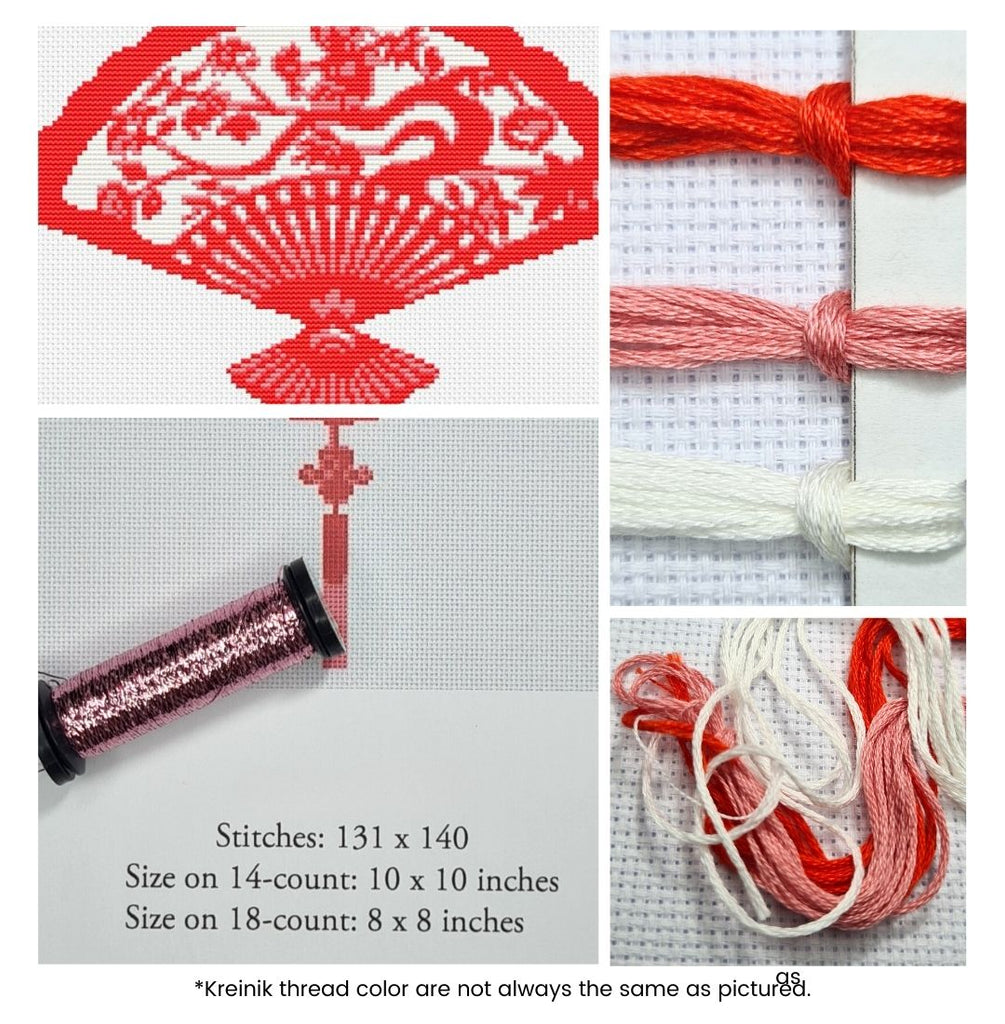 Oriental Fan Counted Cross Stitch Kit The Art of Stitch