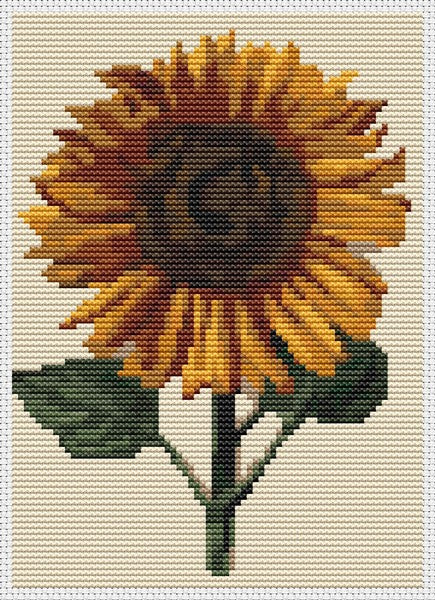 Sunflower Mini Counted Cross Stitch Kit Daniel Froesch
