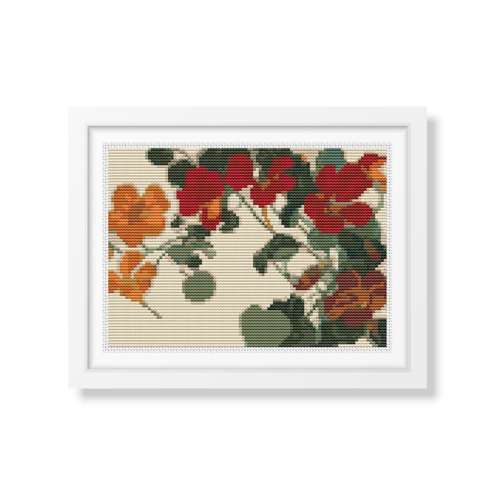 Nasturtium Mini Counted Cross Stitch Kit Tanigami Konan