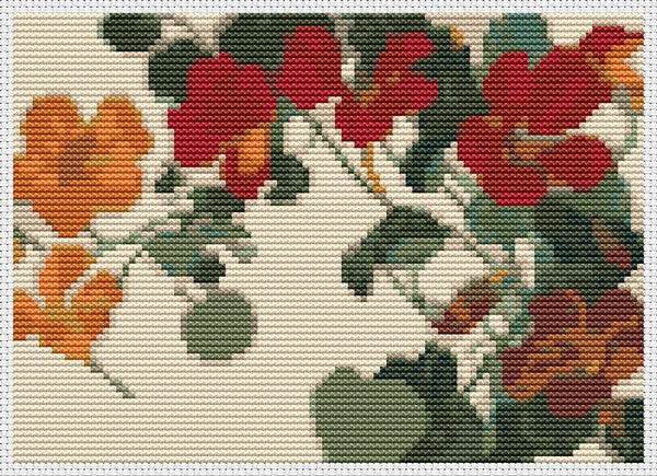 Nasturtium Mini Counted Cross Stitch Kit Tanigami Konan