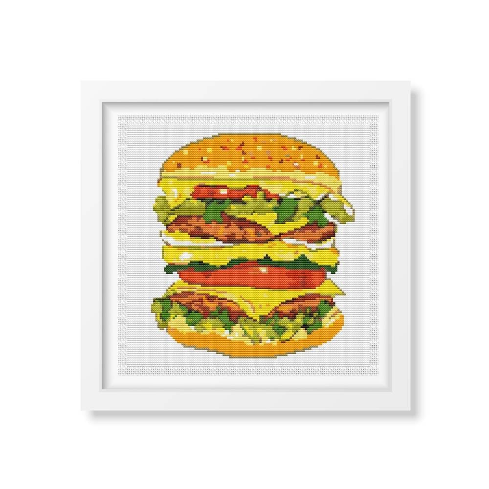 Scrumptious Burger Mini Counted Cross Stitch Pattern The Art of Stitch