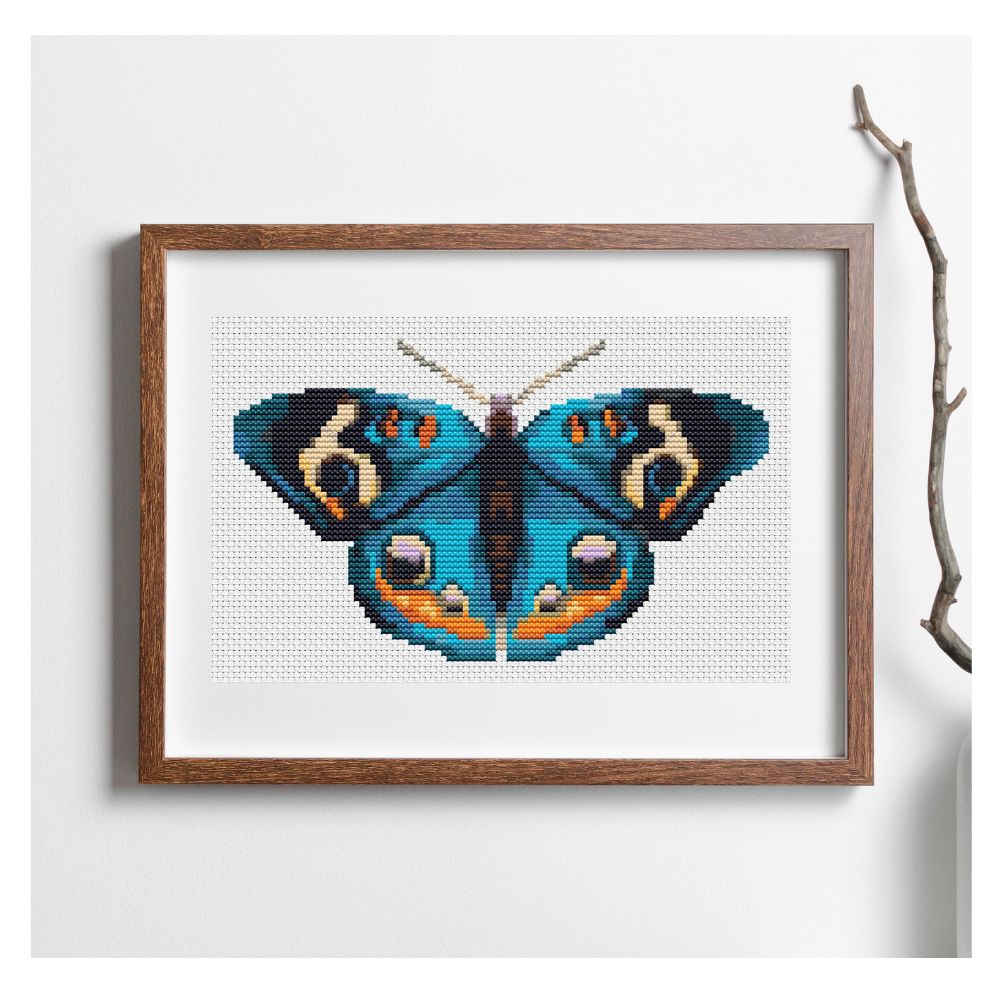 The Blue Butterfly Counted Cross Stitch Kit The Art of Stitch