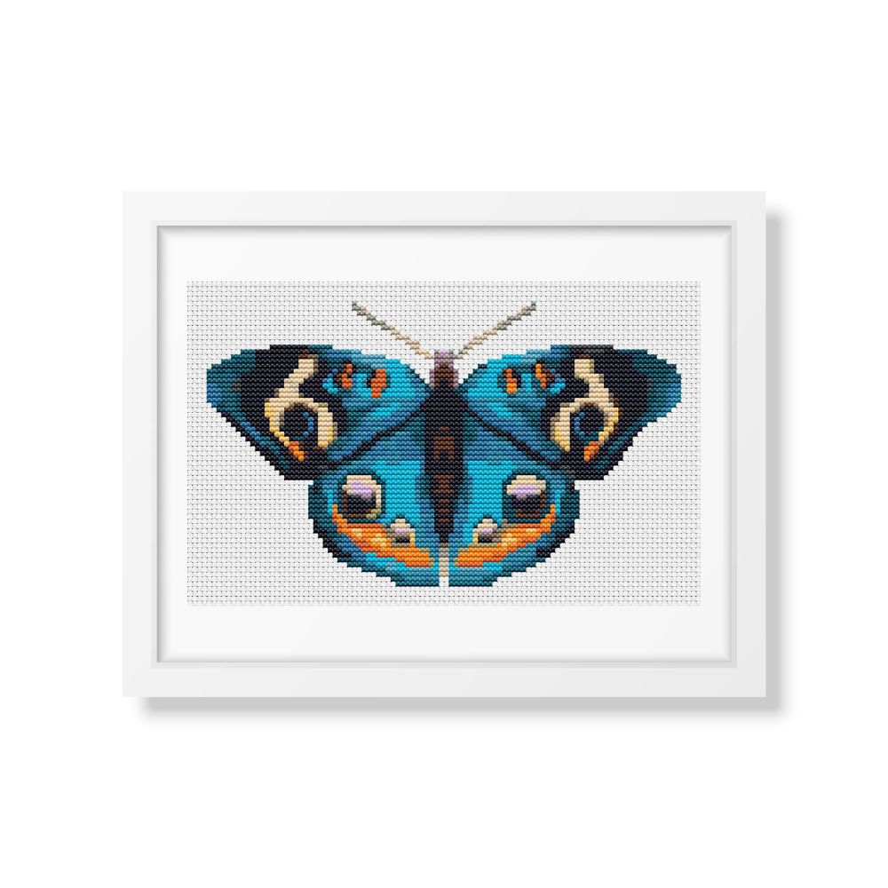 The Blue Butterfly Counted Cross Stitch Kit The Art of Stitch