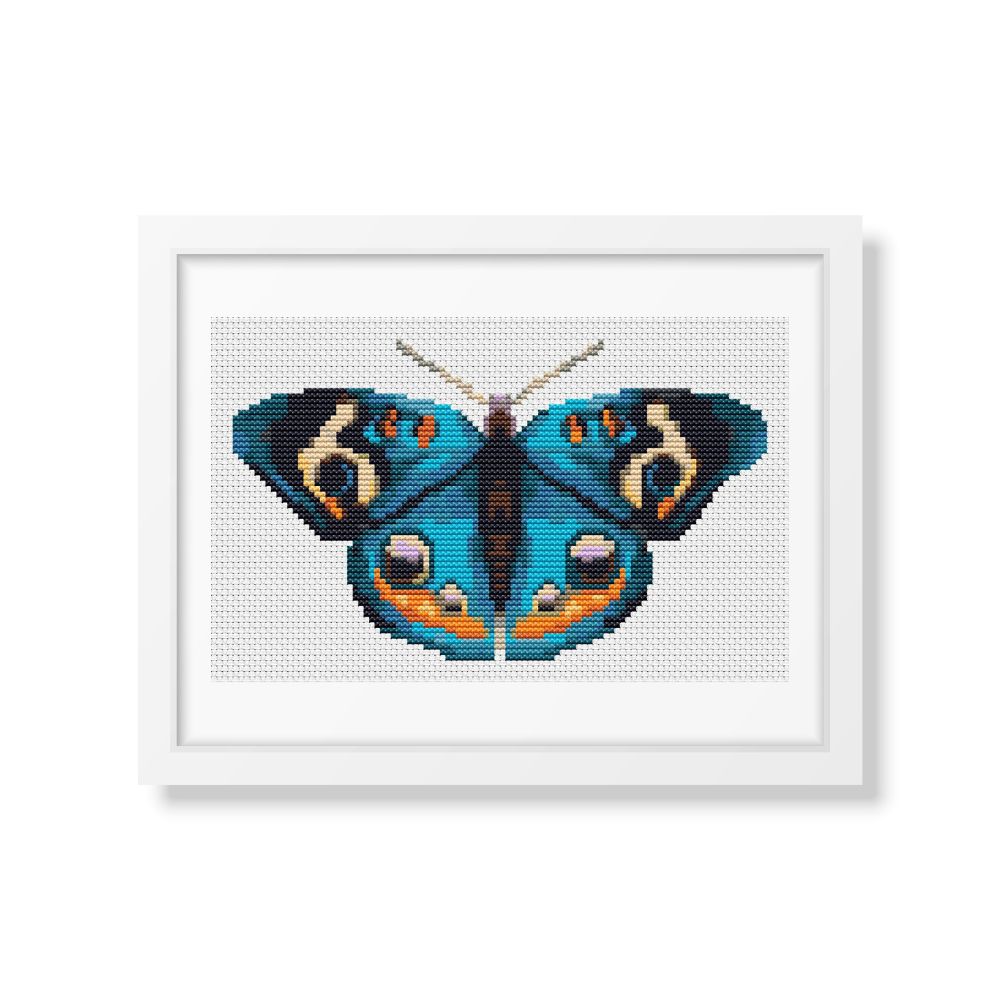 The Blue Butterfly Counted Cross Stitch Pattern The Art of Stitch