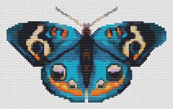 The Blue Butterfly Counted Cross Stitch Pattern The Art of Stitch