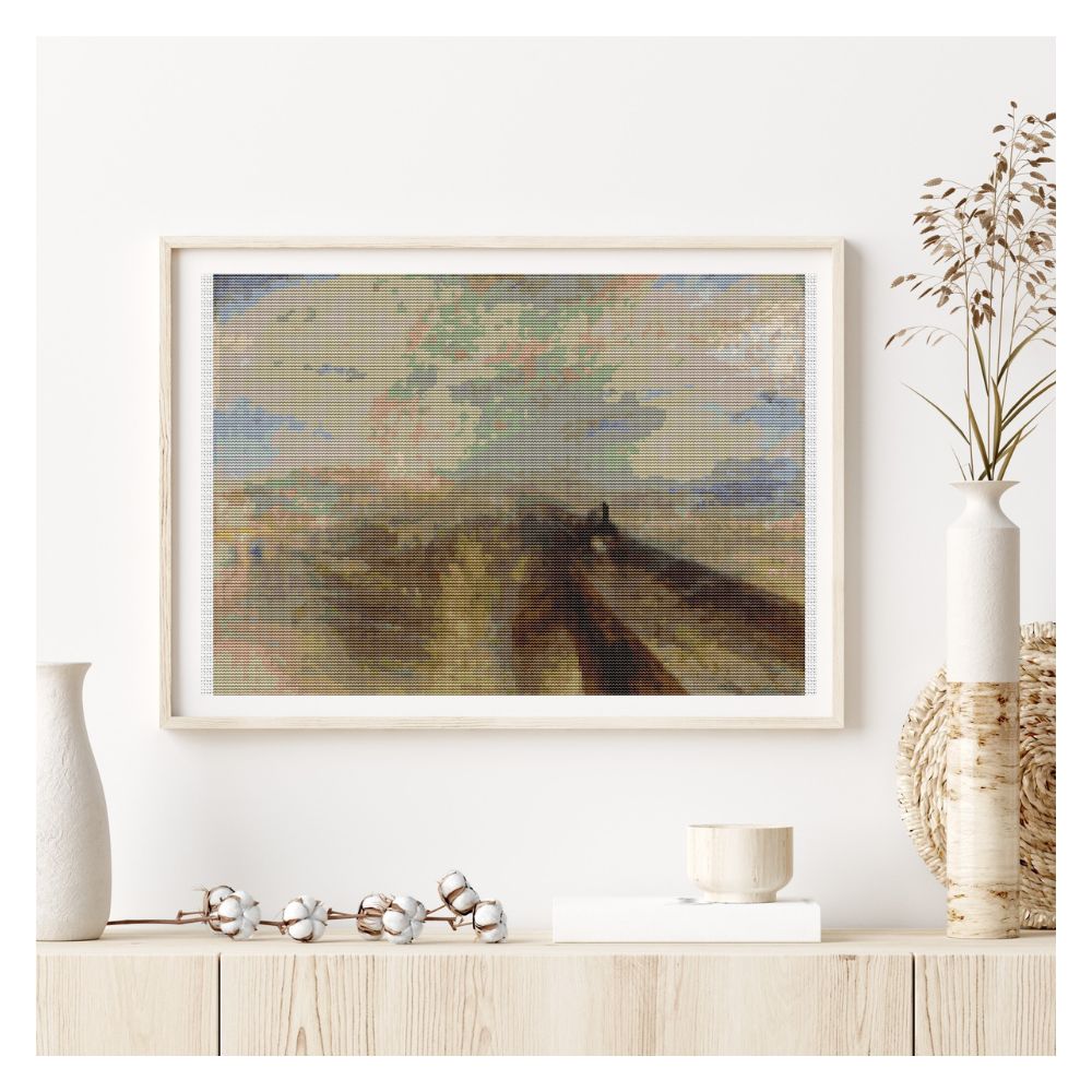 Rain, Steam, and Speed - The Great Western Railway Counted Cross Stitch Pattern Joseph Mallord William Turner