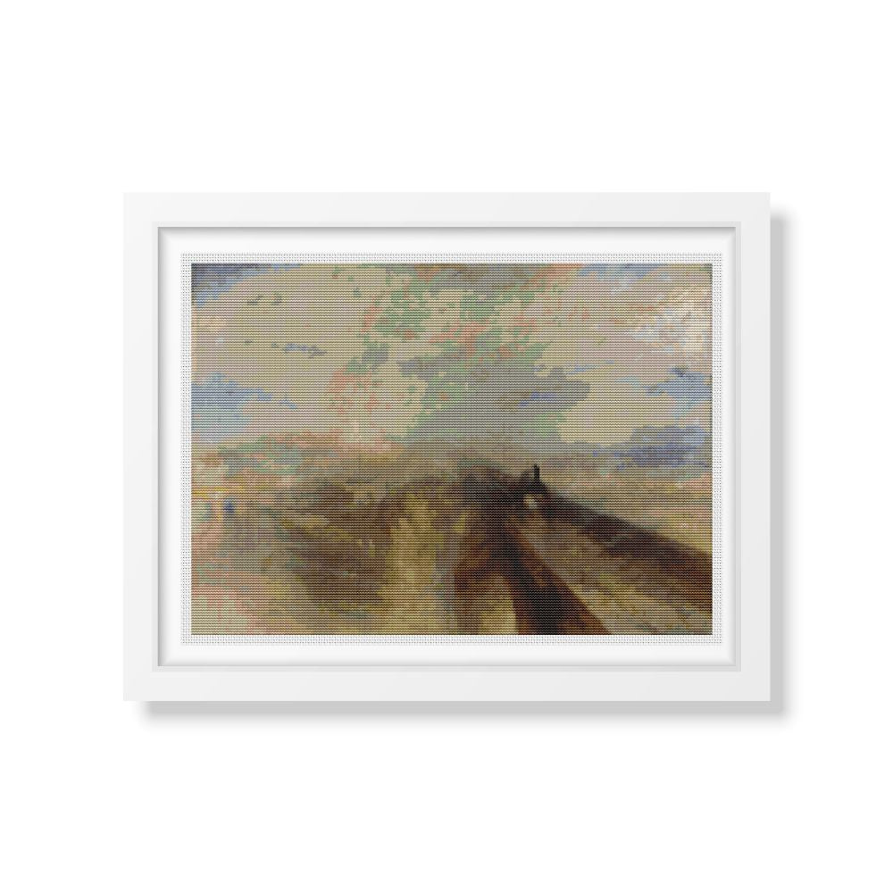 Rain, Steam, and Speed - The Great Western Railway Counted Cross Stitch Pattern Joseph Mallord William Turner