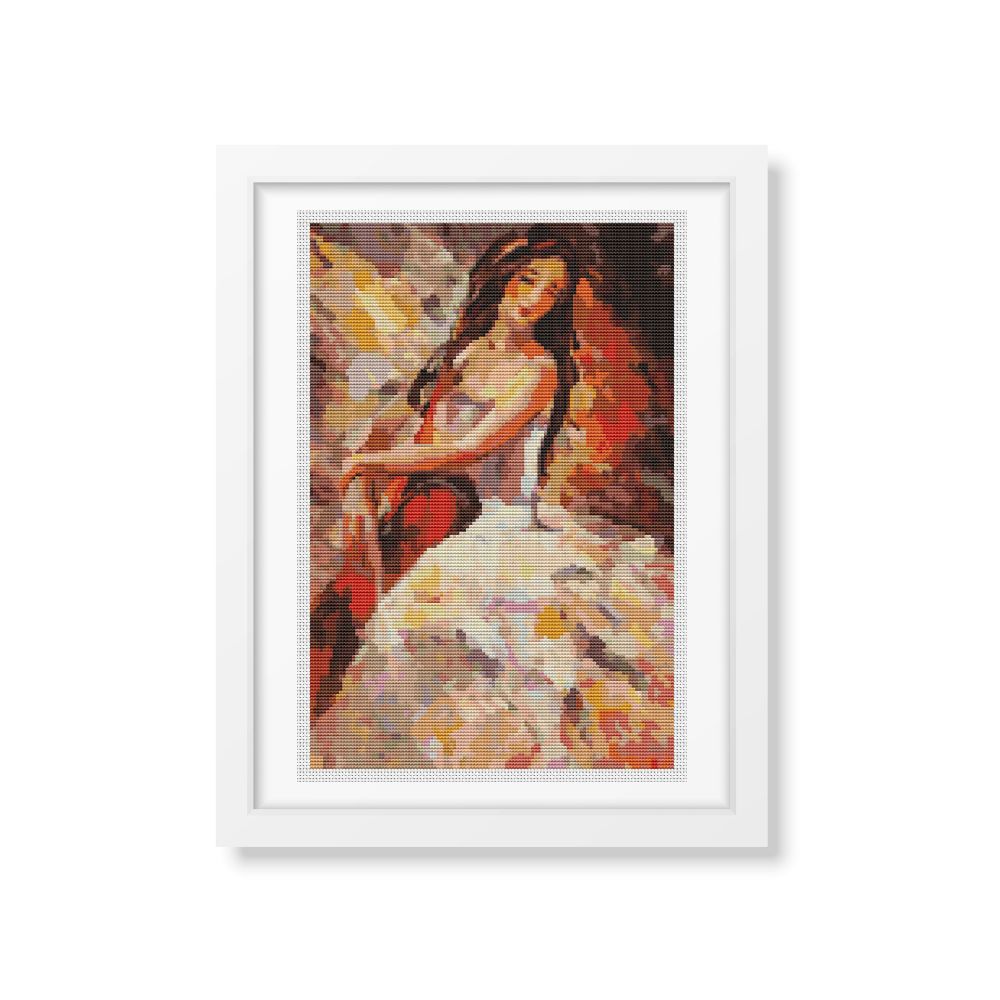 The Cellist Counted Cross Stitch Kit The Art of Stitch