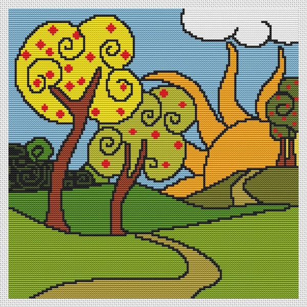 The Sun is Rising Counted Cross Stitch Pattern The Art of Stitch