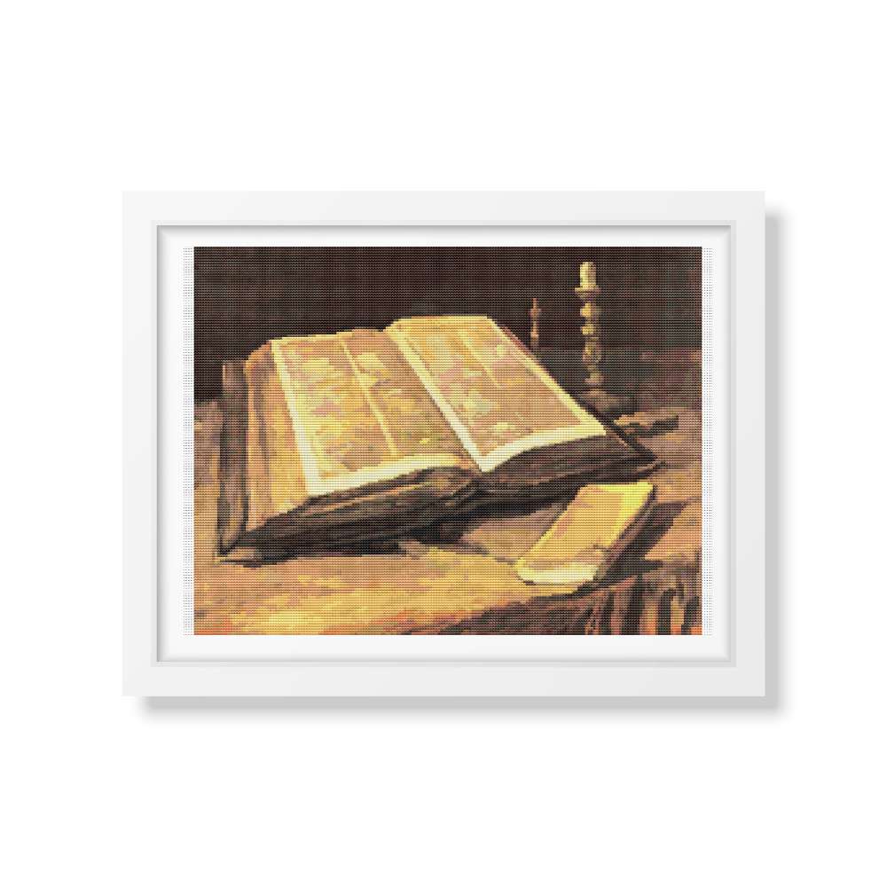 Still Life with Bible Counted Cross Stitch Kit Vincent Van Gogh
