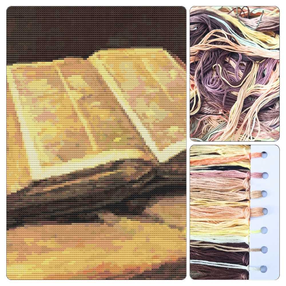 Still Life with Bible Cross Stitch Kit - Premium Cross Stitch Kit - Vincent Van Gogh