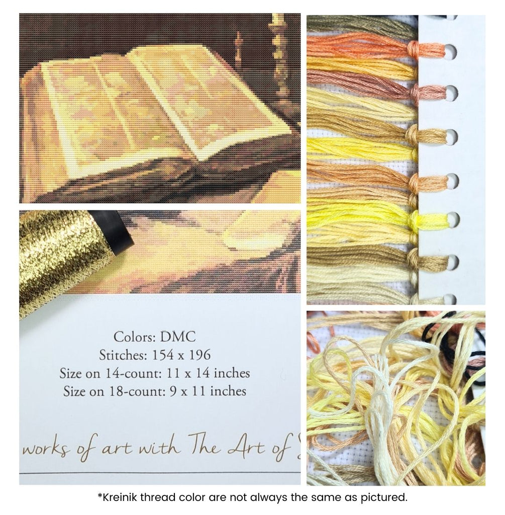 Still Life with Bible Counted Cross Stitch Kit Vincent Van Gogh