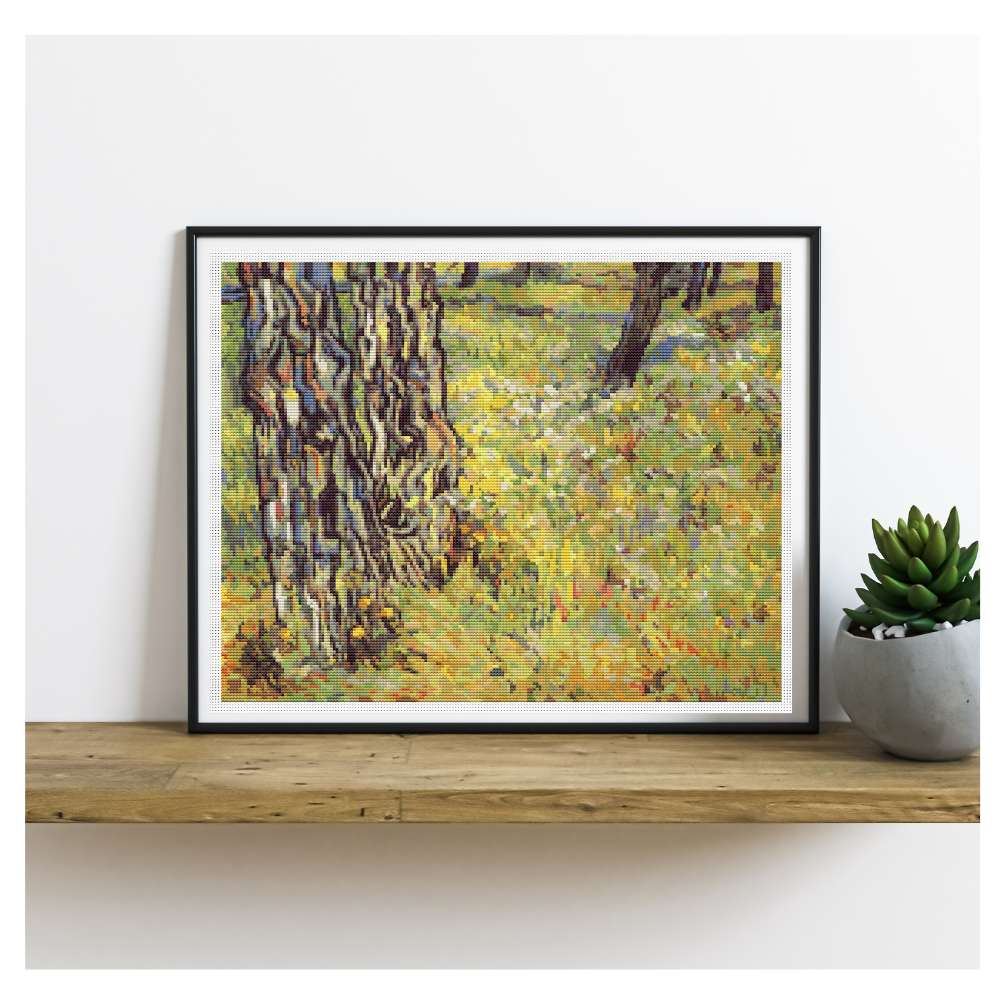 Baumstämme Tree Trunks Counted Cross Stitch Kit Vincent Van Gogh