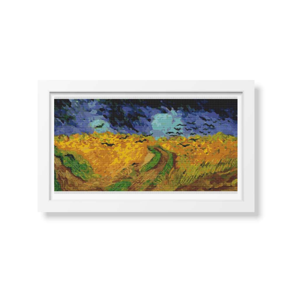 Wheatfield with Crows Counted Cross Stitch Kit Vincent Van Gogh