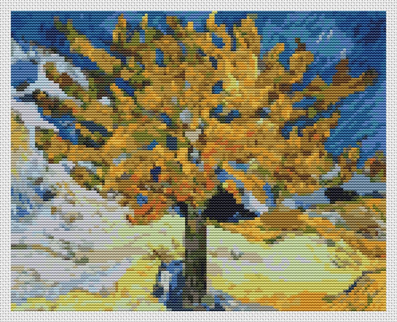 The Mulberry Tree Counted Cross Stitch Pattern Vincent Van Gogh