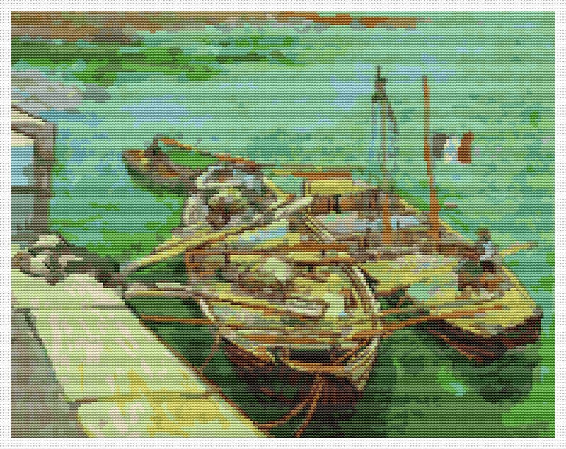 The Rhonebarken Counted Cross Stitch Pattern Vincent Van Gogh