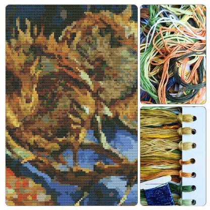 Still Life with Four Sunflowers Cross Stitch Kit - Premium Cross Stitch Kit - Vincent Van Gogh