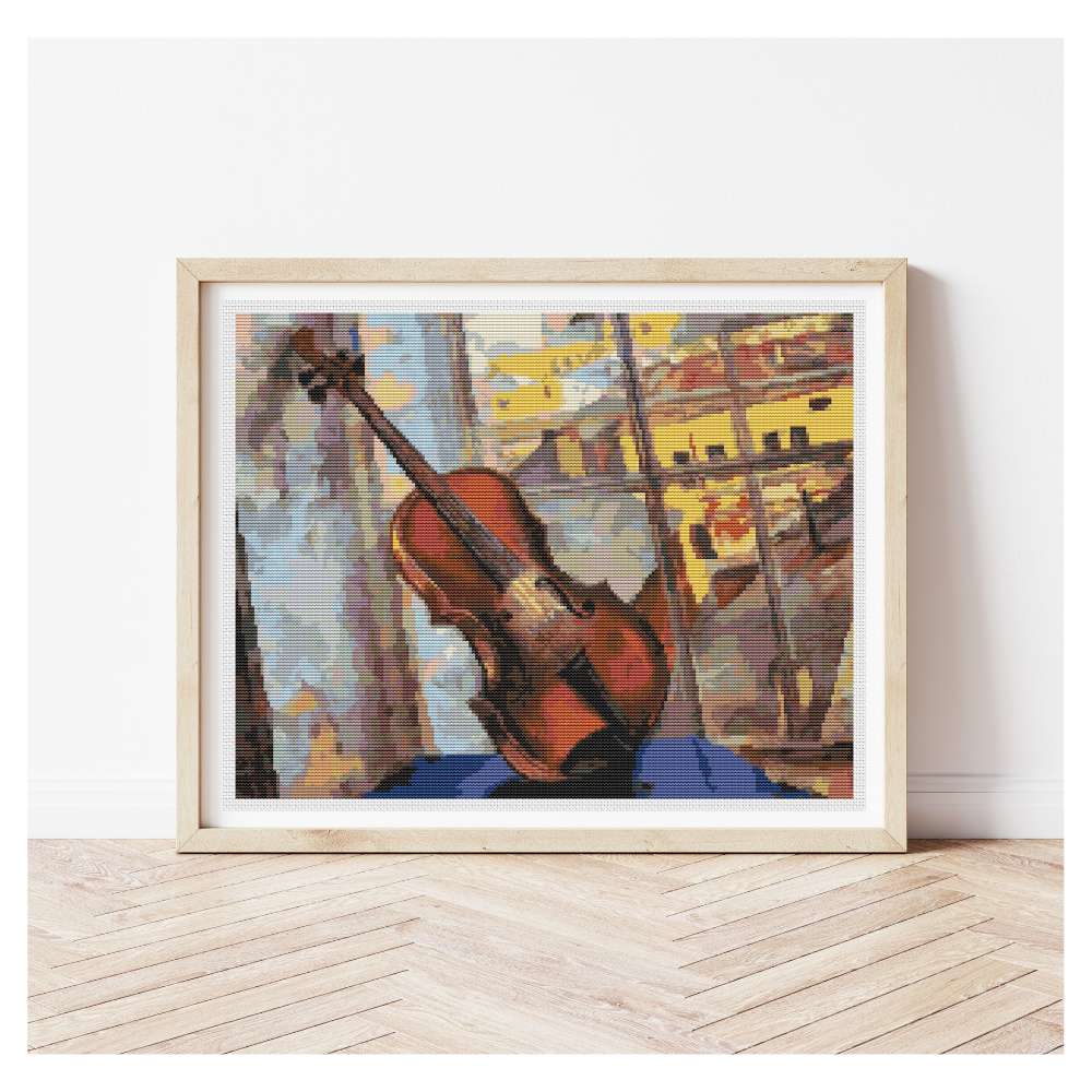 A Violin Counted Cross Stitch Kit Kuzma Petrov Vodkin