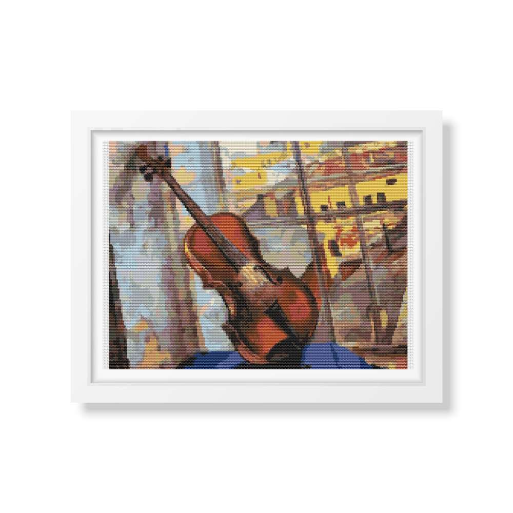 A Violin Counted Cross Stitch Kit Kuzma Petrov Vodkin